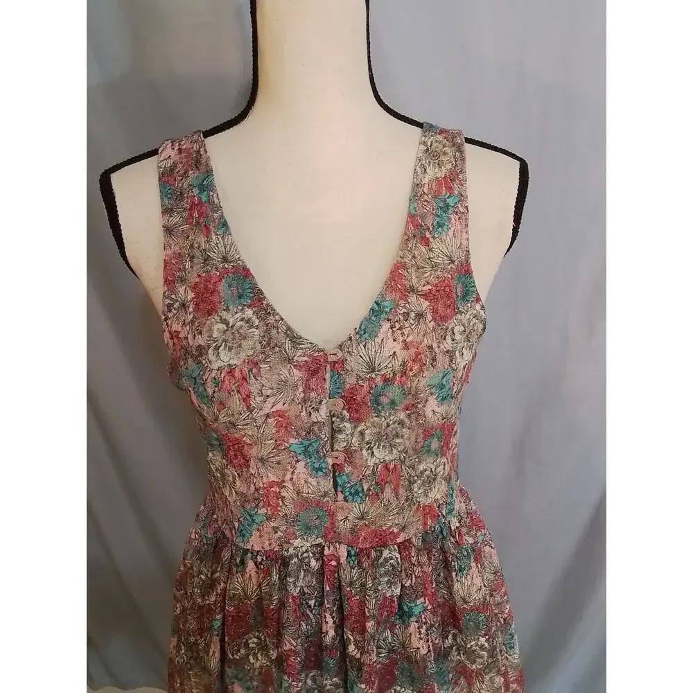 American Rag Cie  multi colored floral mini dress - Picture 3 of 8